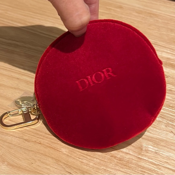 Dior Women’s Red Holiday Coin Pouch - Picture 1 of 6